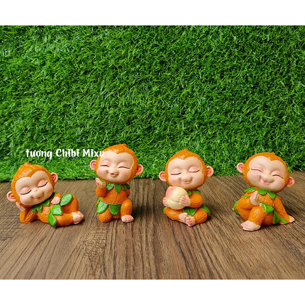 Bộ 04 chú khỉ con size 7cm